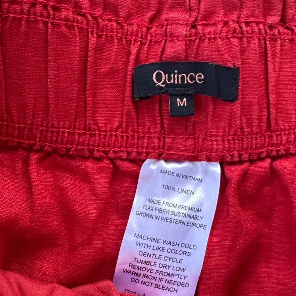 Quince High Waist Red Shorts - Picture 2 of 4